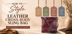 cross-body style leather handbag